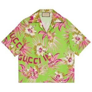 Gucci Shirt Floral Love Parade Short Sleep Blouse sz IT 40 US 4 Orig. $1250